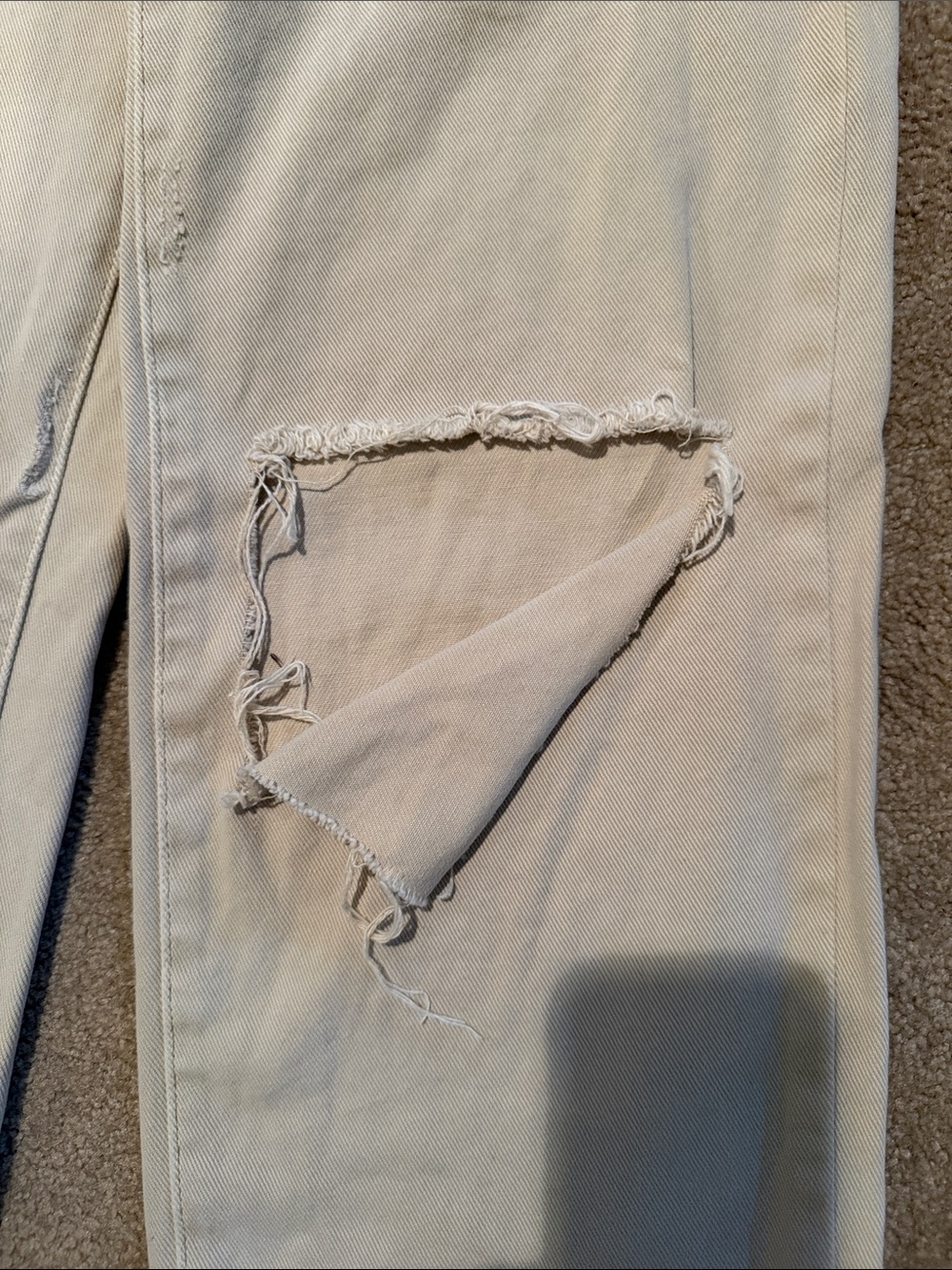 SER.O.YA off white jeans with cut out belt size 26 - Picture 2 of 5